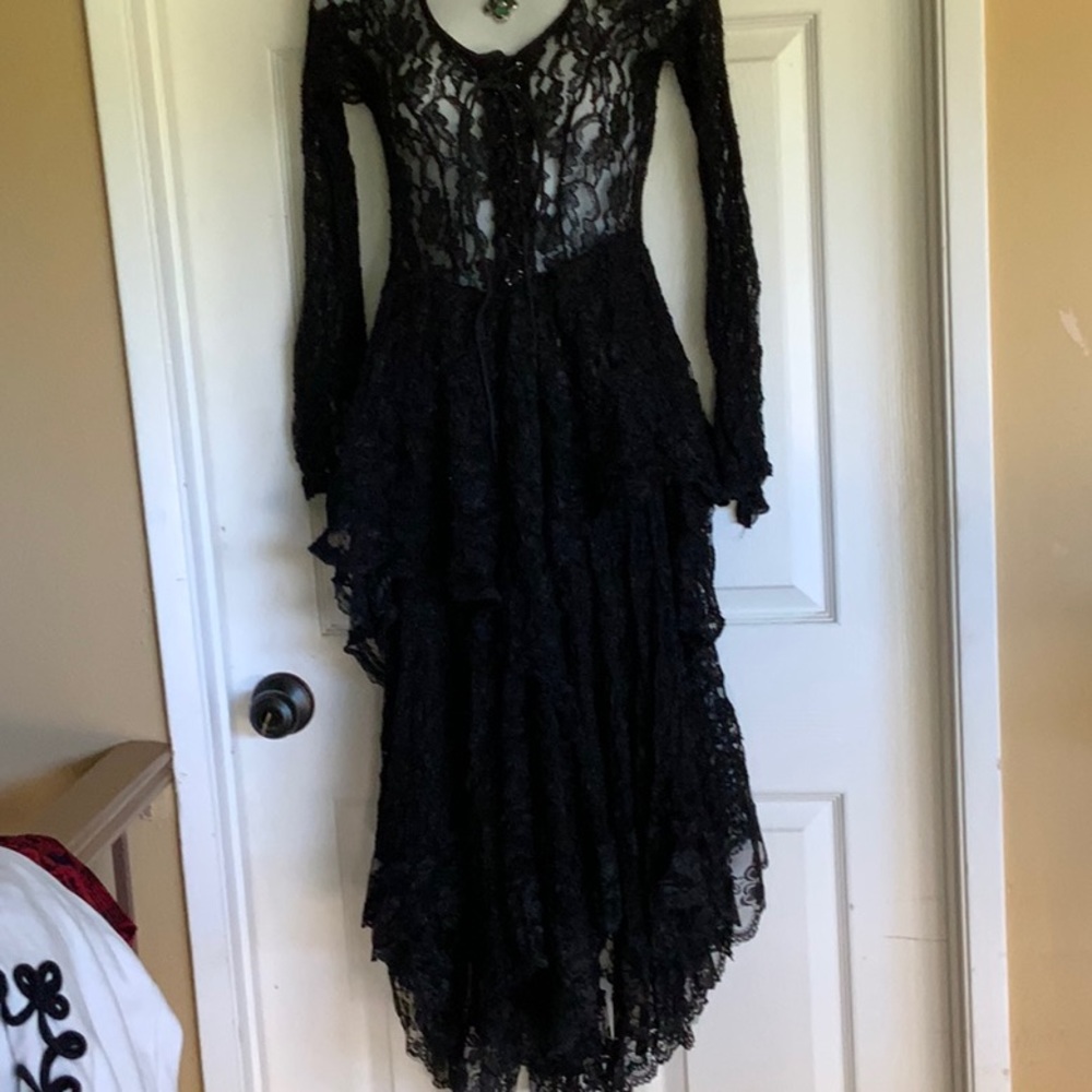 COPY - DARK STAR Gothic  black lace dress